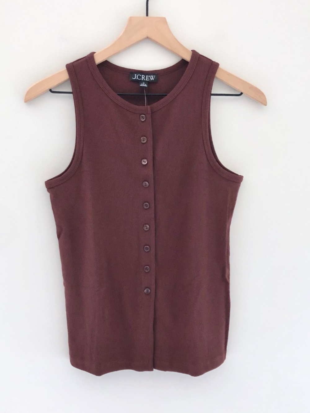 NWT J.Crew Perfect Rib Button-up Shell Top - Picture 3 of 5
